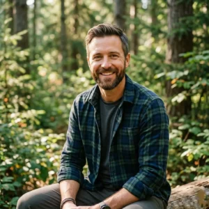 Male outdoor traveler profile photo for website testimonial section
